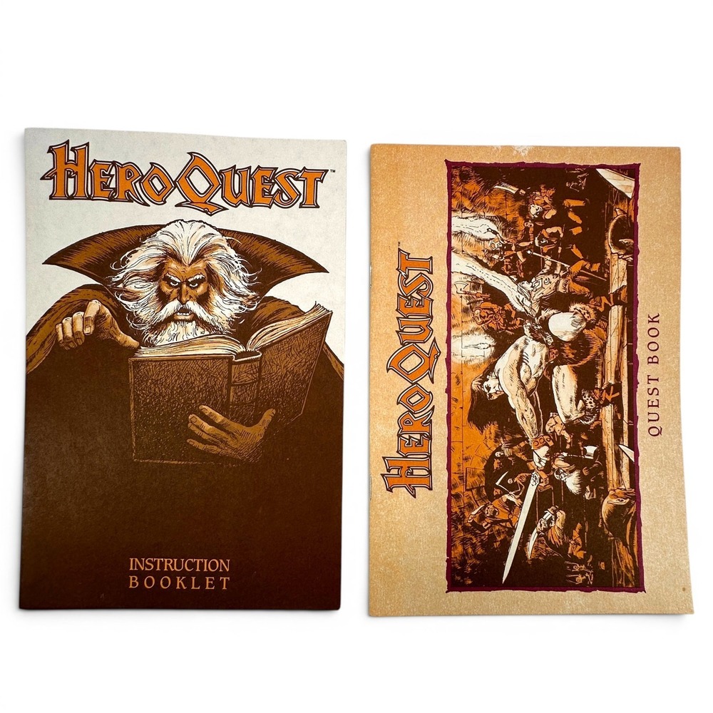Vintage Hero Quest 1989 1990 Game Parts Replacement Quest Book & Manual ONLY